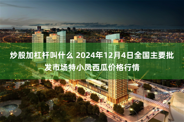 炒股加杠杆叫什么 2024年12月4日全国主要批发市场特小凤西瓜价格行情