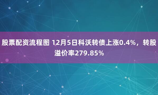 股票配资流程图 12月5日科沃转债上涨0.4%，转股溢价率279.85%