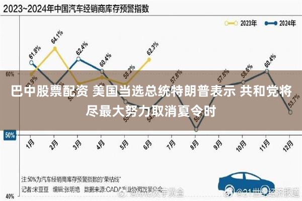 巴中股票配资 美国当选总统特朗普表示 共和党将尽最大努力取消夏令时